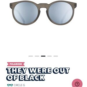 NWT Goodr Circle G sunglasses with grey frames